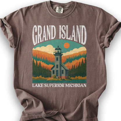 Grand Island Michigan "Big and Bold" T-Shirt - Espresso