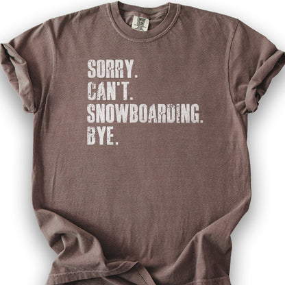 Sorry Snowboarding T-shirt - Espresso