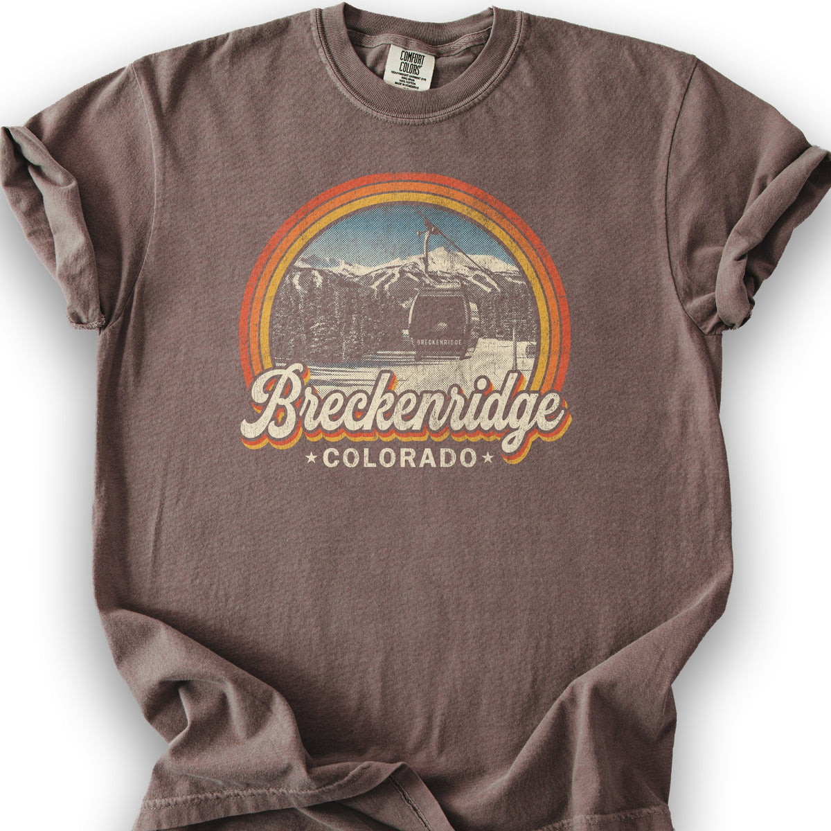Breckenridge Retro Gondola T-Shirt - Espresso