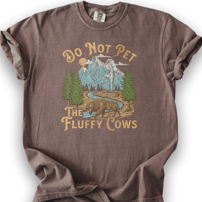 Fluffy Cows Yellowstone T-Shirt - Espresso