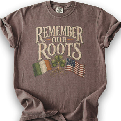 Remember Irish Roots T-Shirt - Espresso