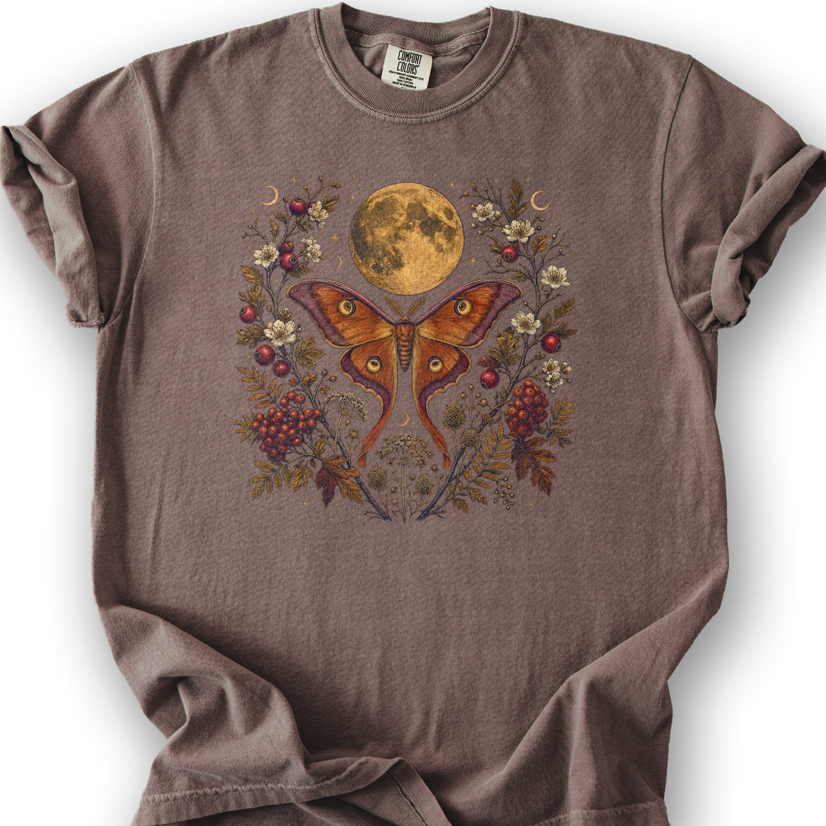 Harvest Moon Moth T-Shirt - Espresso