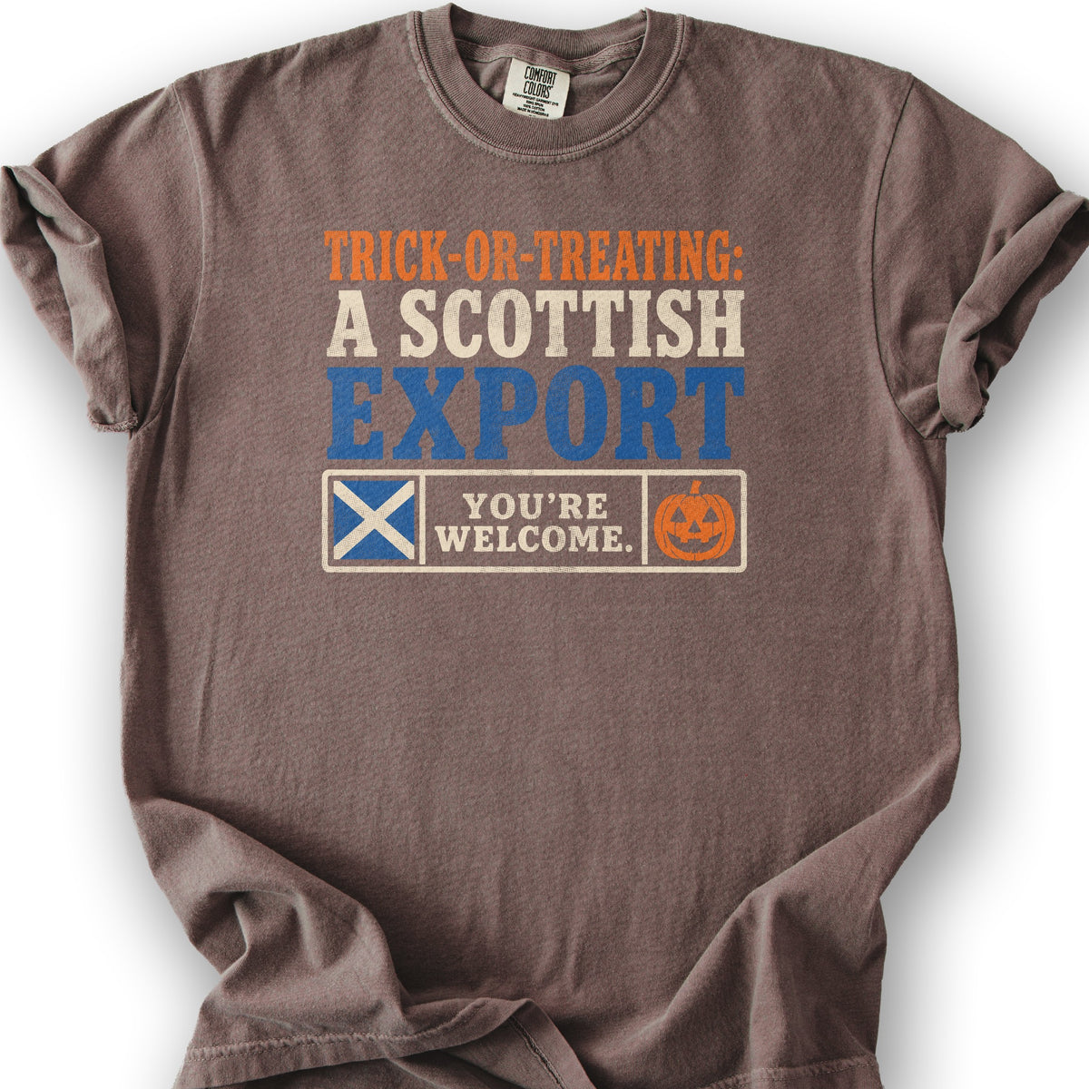 Trick Or Treat Scottish T-Shirt - Espresso