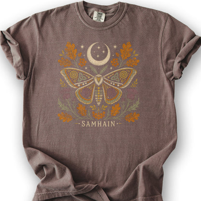 Samhain Autumn Moth T-Shirt - Espresso