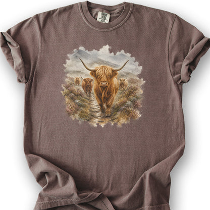 Watercolor Coos T-Shirt - Espresso