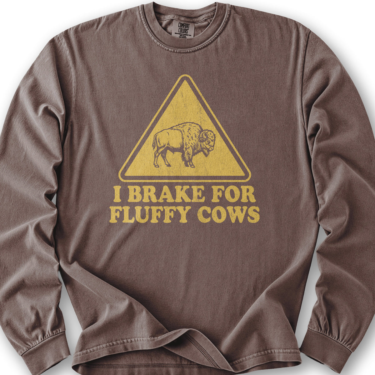 Brake For Fluffy Cows T-Shirt - Espresso