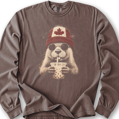 Canada Beaver Attitude Long Sleeve Shirt - Espresso