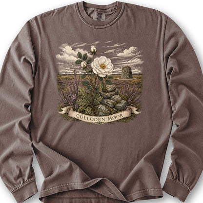 Culloden White Rose Long Sleeve Shirt - Espresso