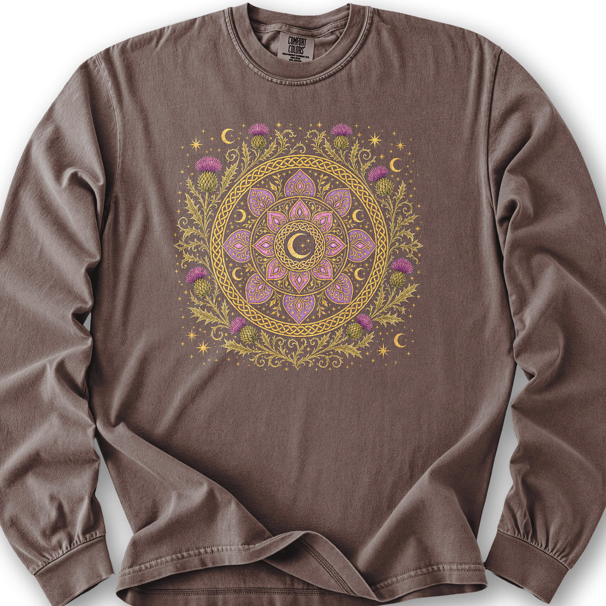 Thistle Moon Mandala Long Sleeve Shirt