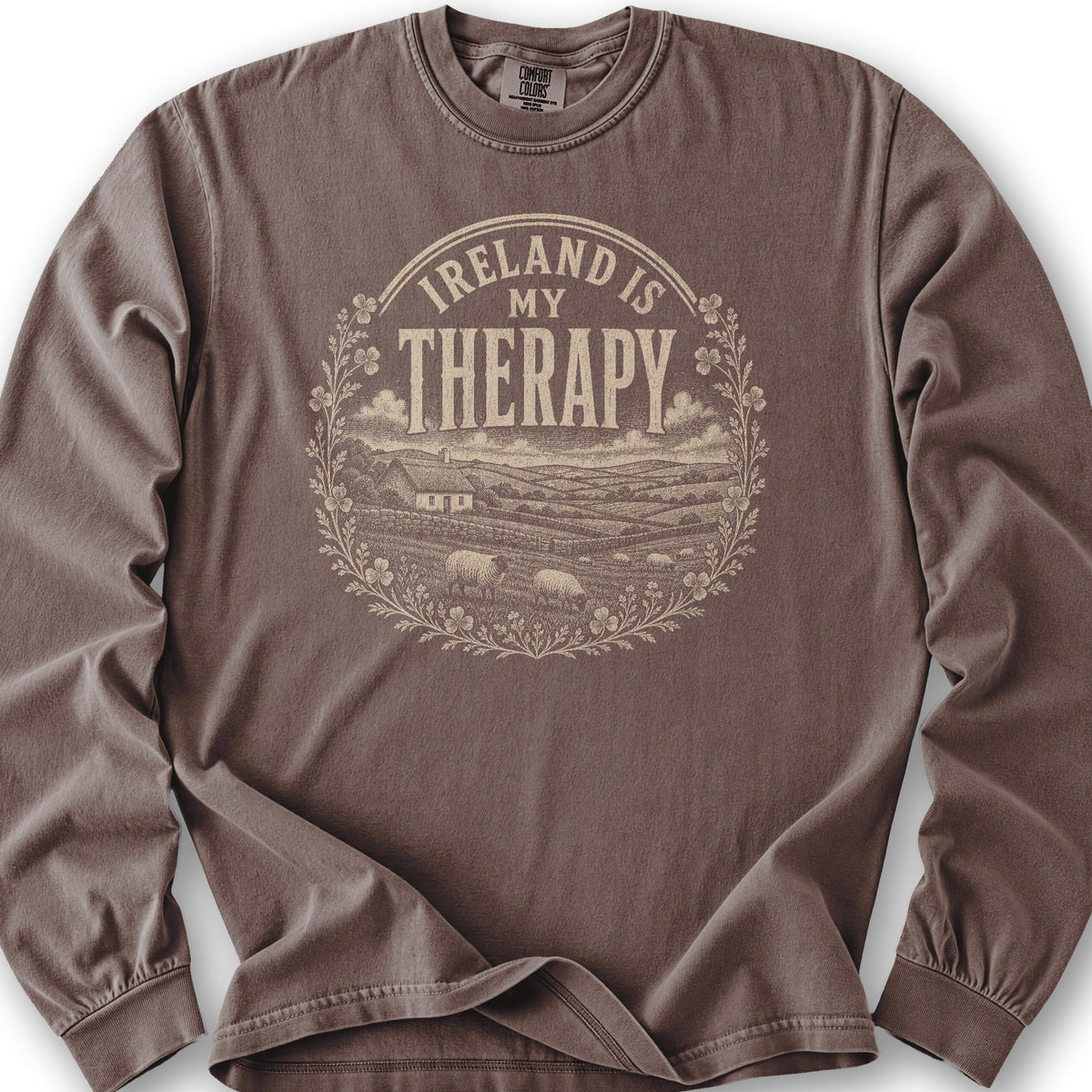 Ireland Is My Therapy Badge Long Sleeve Shirt