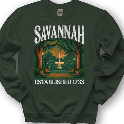 Savannah Georgia "Big and Bold" Sweatshirt - Forest Green