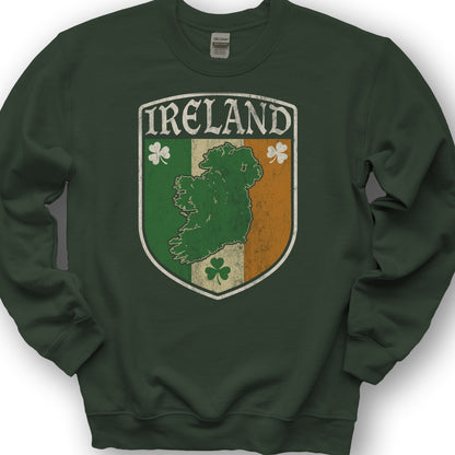 Ireland Vintage Badge Sweatshirt - Forest Green