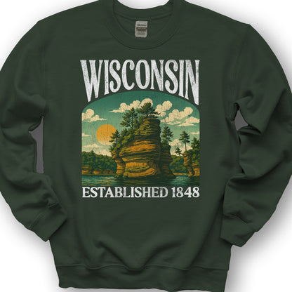 Wisconsin "Big & Bold" Sweatshirt - Forest Green