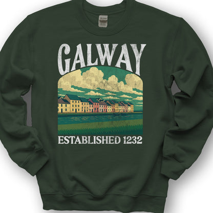 Galway Ireland "Big and Bold" Sweatshirt - Forest Green