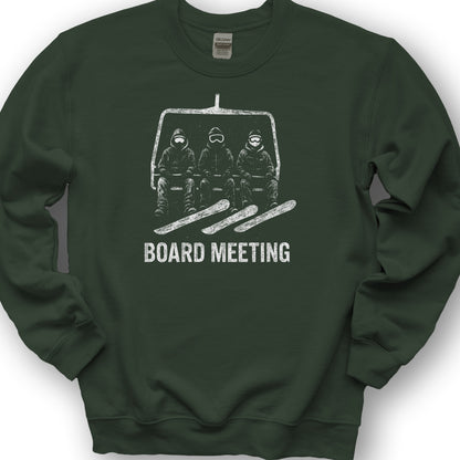 Snowboard "Board Meeting" Sweatshirt - Forest Green