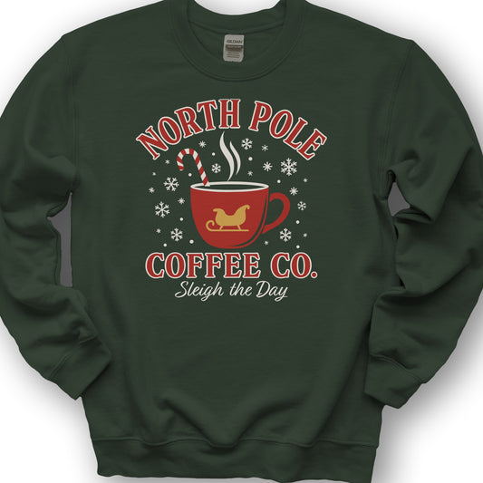 North Pole Coffee Company Sweatshirt - Forest Green