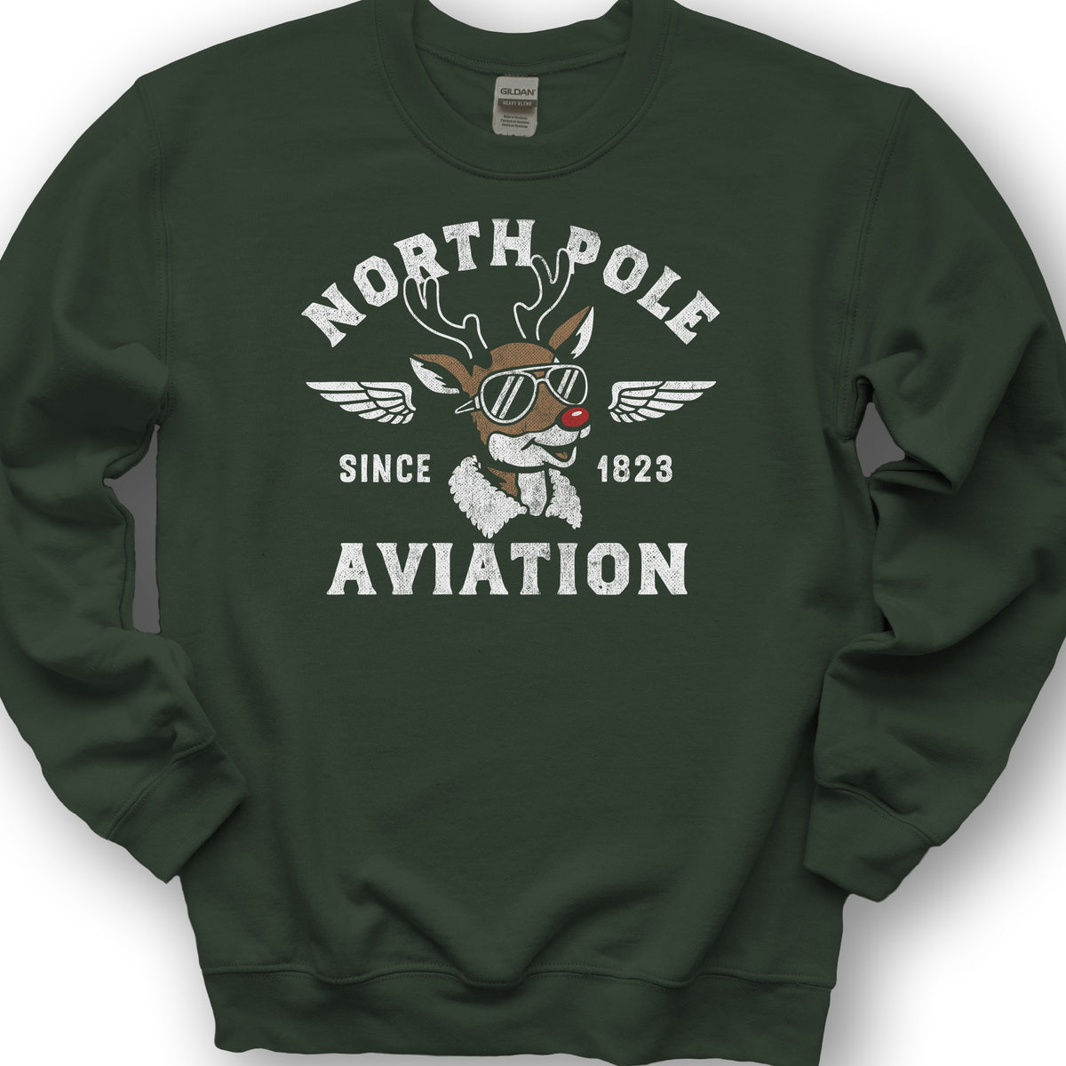 North Pole Aviation Sweatshirt - Forest Green