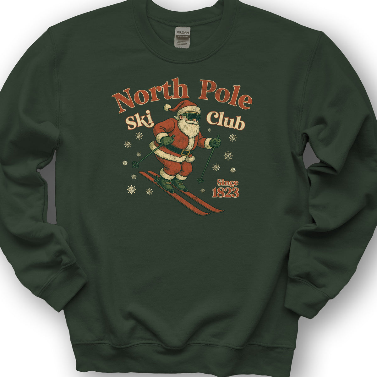 North Pole Ski Club Sweatshirt - Forest Green