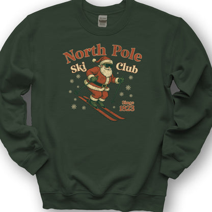 North Pole Ski Club Sweatshirt - Forest Green