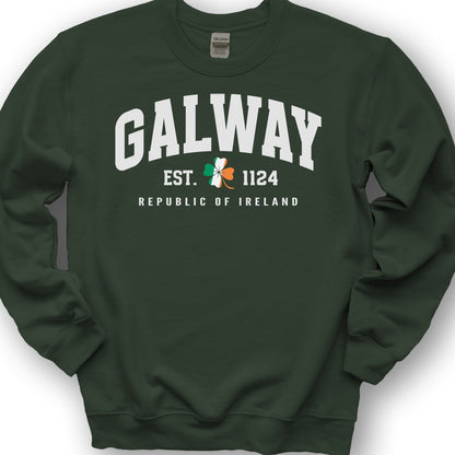 Galway Varsity Flag Sweatshirt - Forest Green