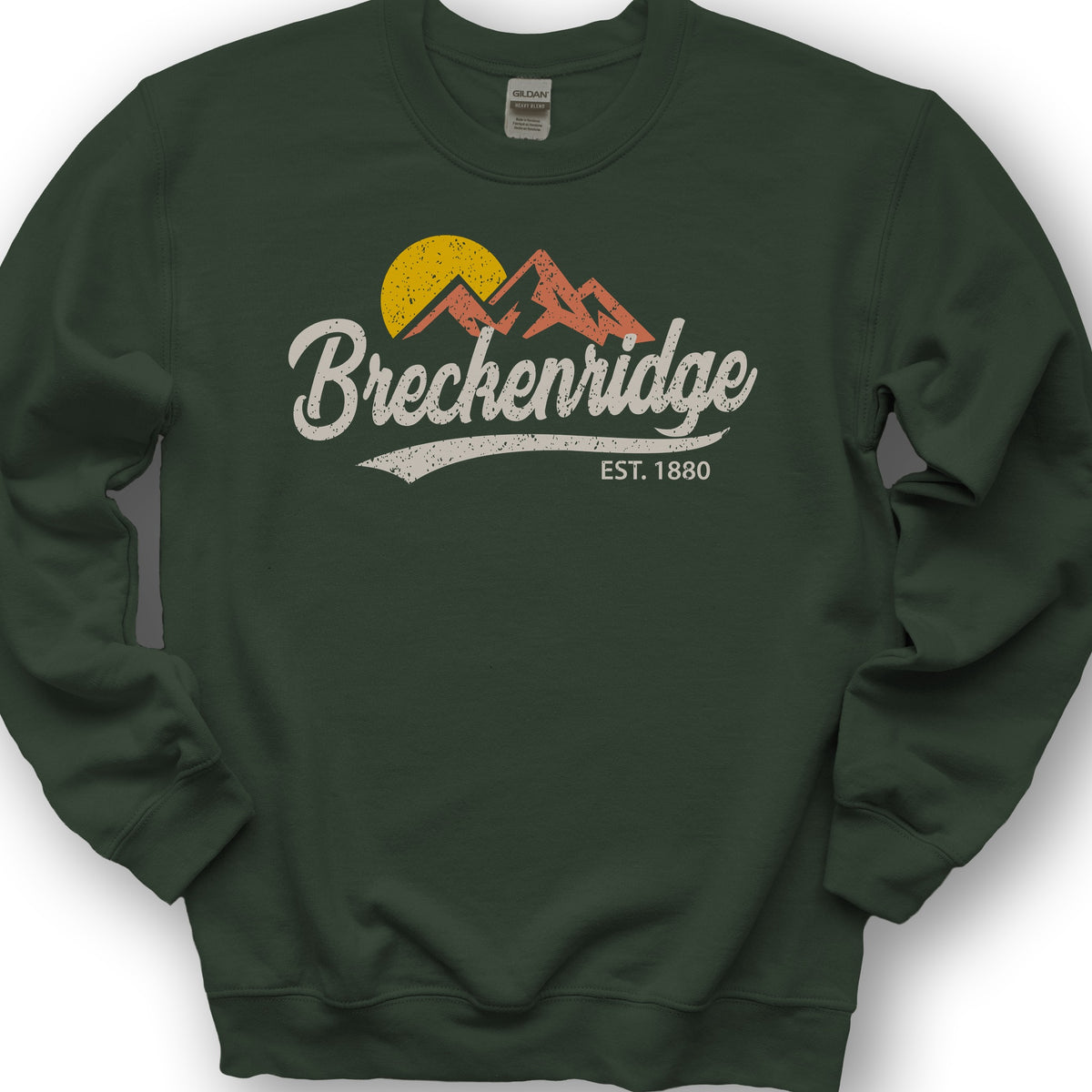 Breckenridge Vintage Script Sweatshirt - Forest Green