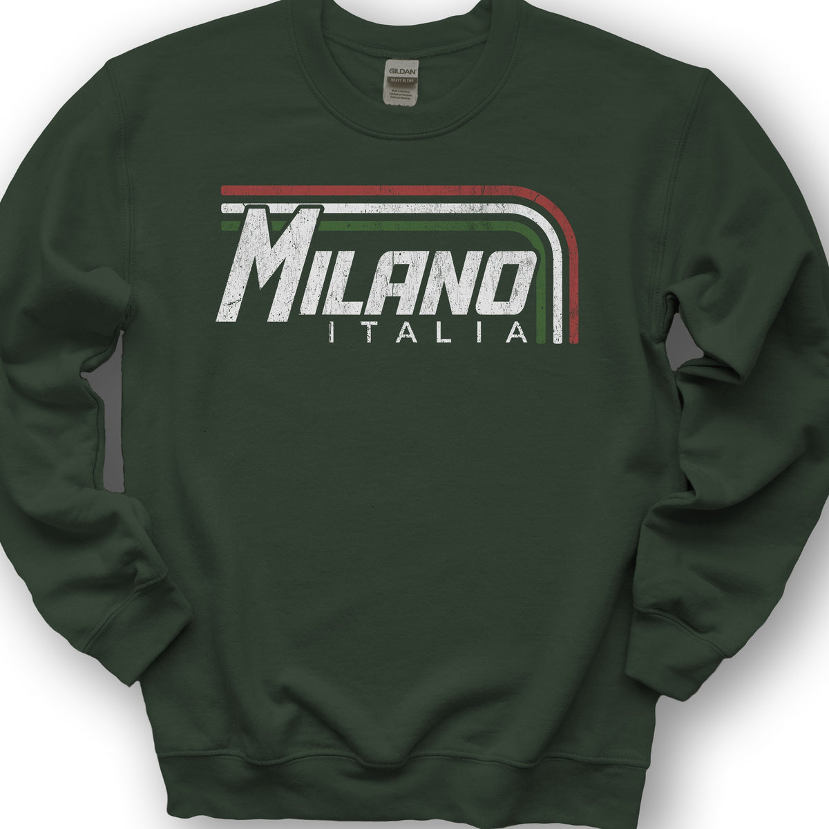 Milano Stripes Sweatshirt - Forest Green