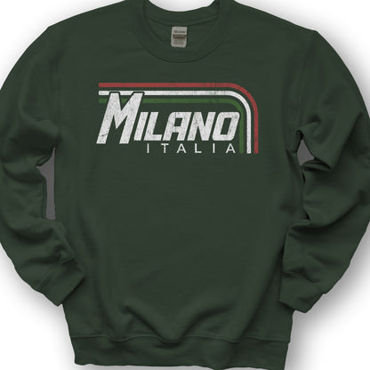 Milano Stripes Sweatshirt - Forest Green