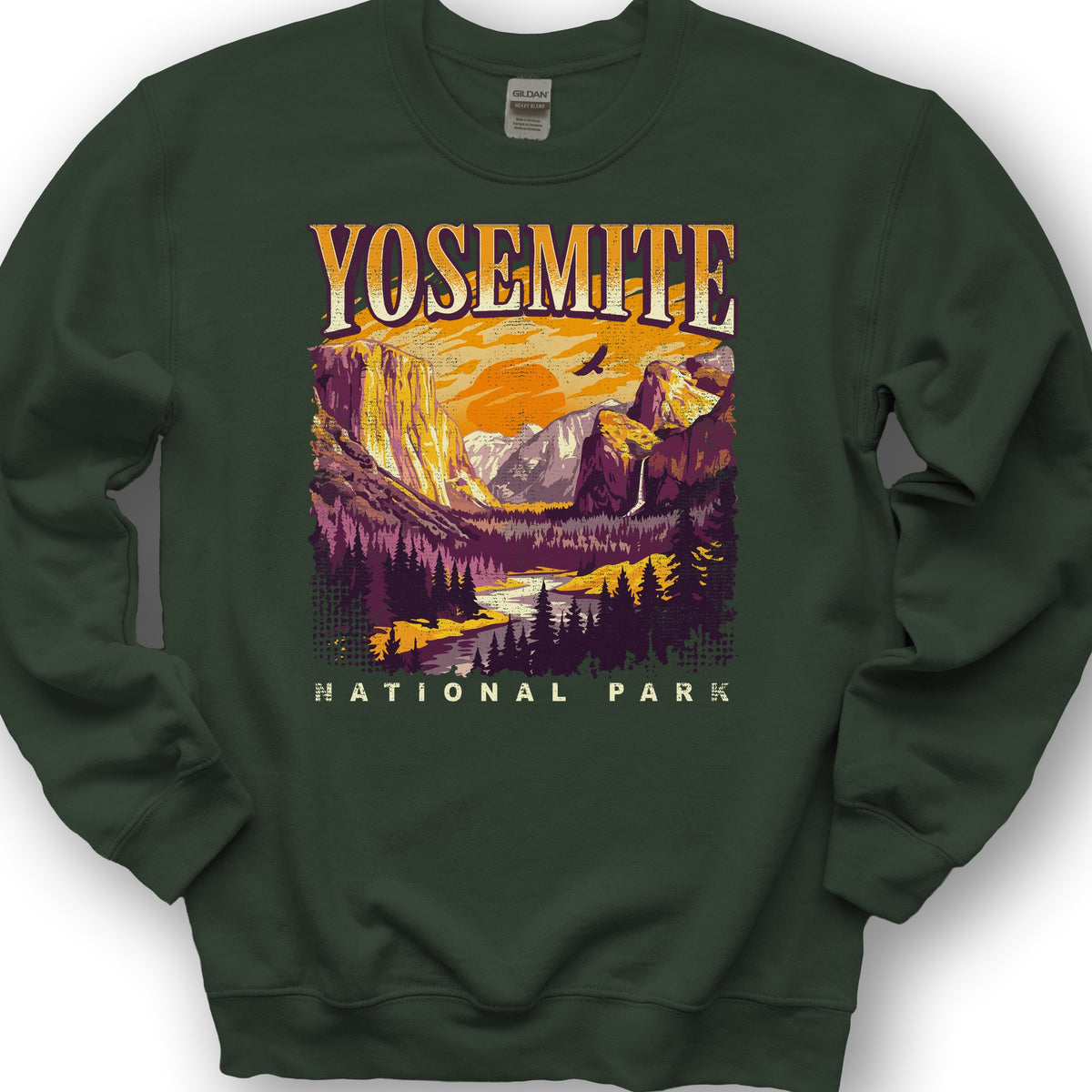 Yosemite Purple Haze Sweatshirt - Forest Green
