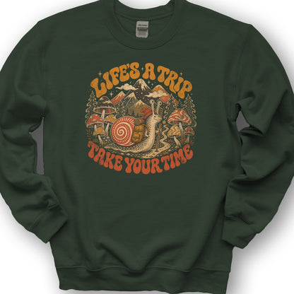 Life's a Trip Sweatshirt - Forest Green