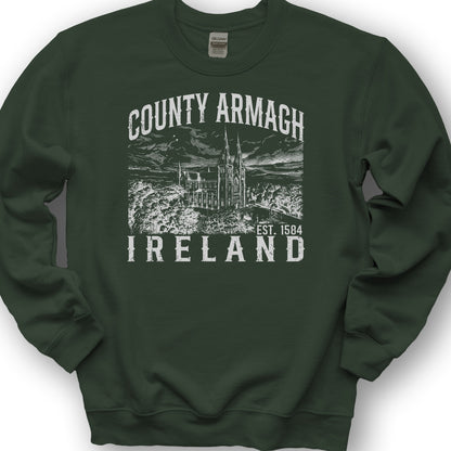 County Armagh Ireland Sweatshirt - Forest Green