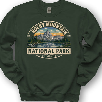 Rocky Mountain Medallion Sweatshirt - Forest Green