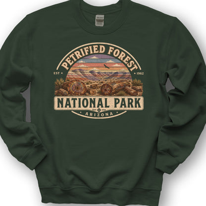 Petrified Forest Medallion Sweatshirt - Forest Green