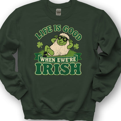 Ewe're Irish Sweatshirt - Forest Green