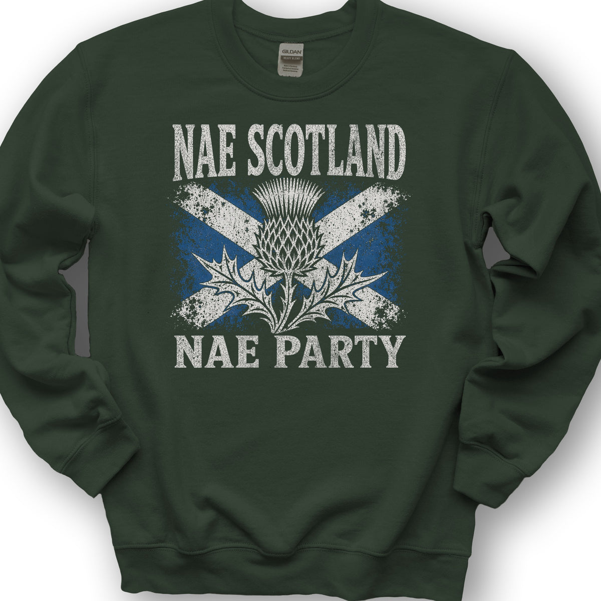 Nae Scotland Vintage Flag Sweatshirt - Forest Green