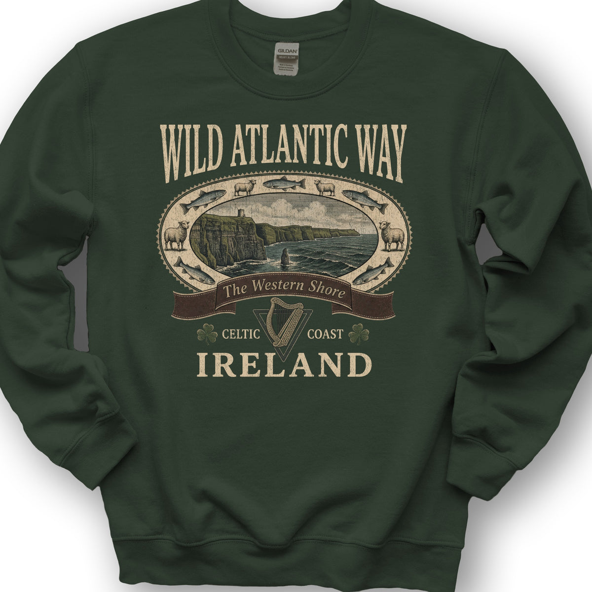 Wild Atlantic Way Heritage Sweatshirt - Forest Green