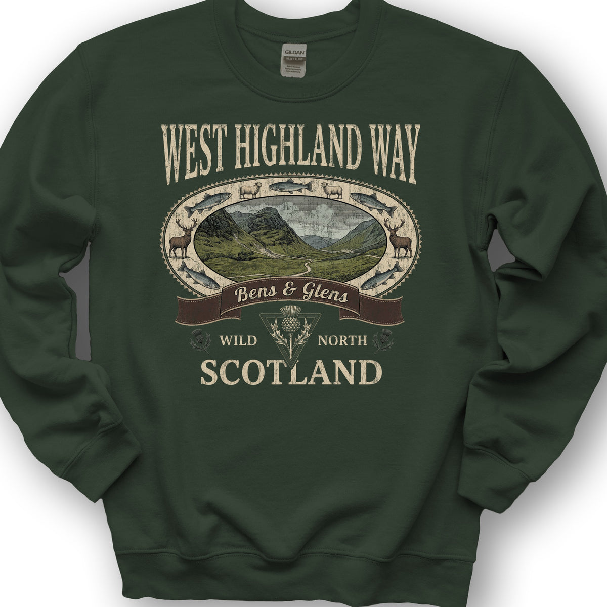 West Highland Way Heritage Sweatshirt - Forest Green