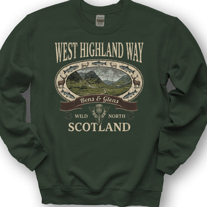 West Highland Way Heritage Sweatshirt - Forest Green