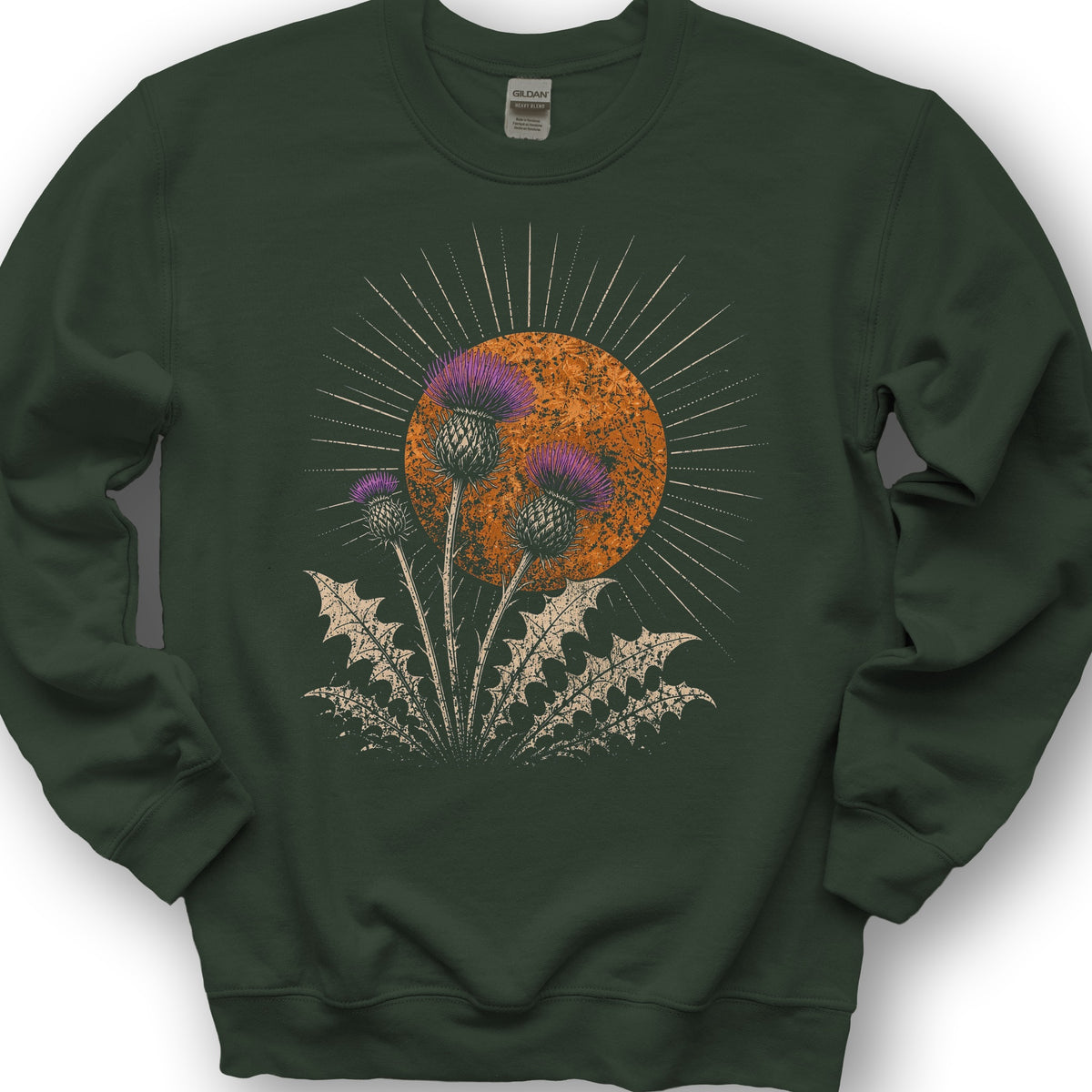 Thistle Sunset Sweatshirt - Forest Green
