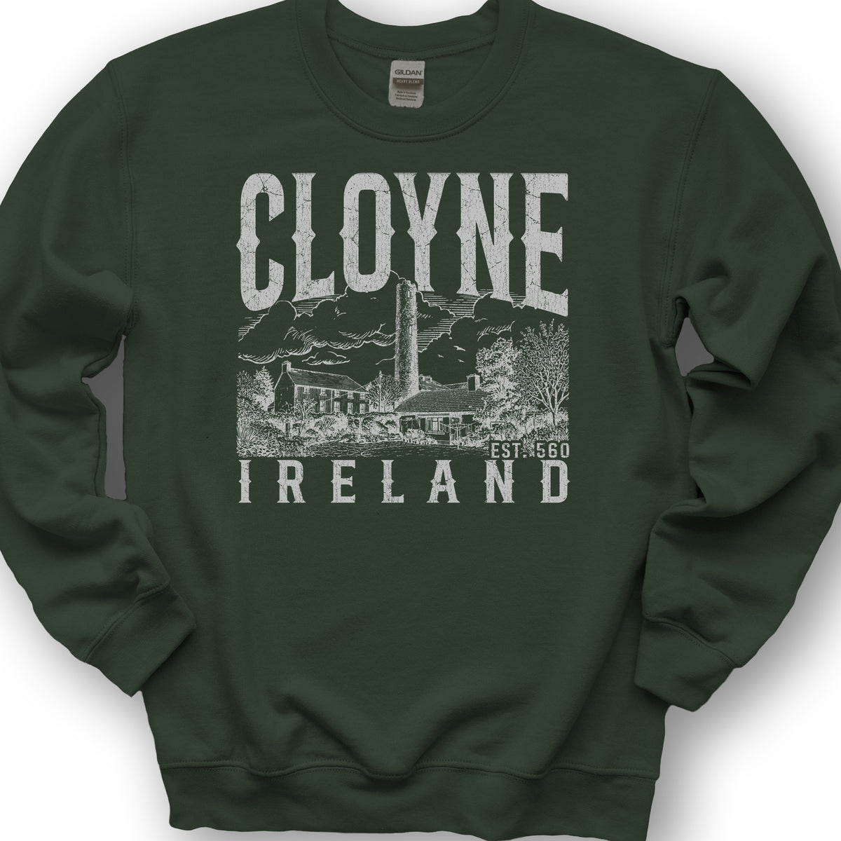 Cloyne Ireland Sketch Sweatshirt - Forest Green
