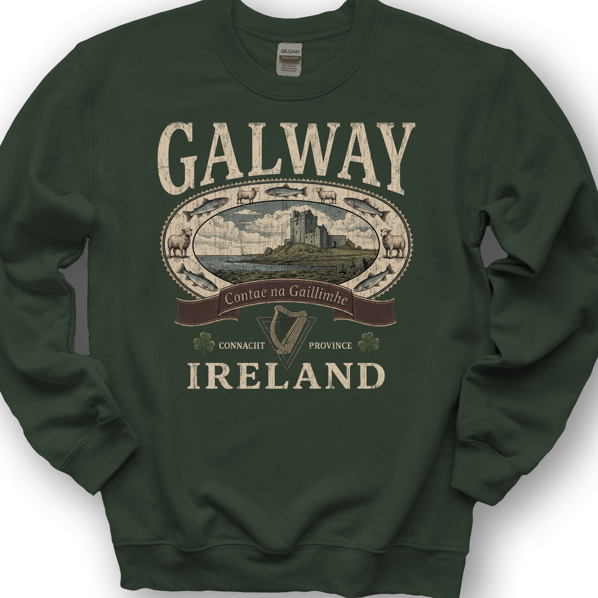 County Galway Heritage Sweatshirt - Forest Green