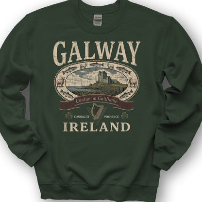 County Galway Heritage Sweatshirt - Forest Green