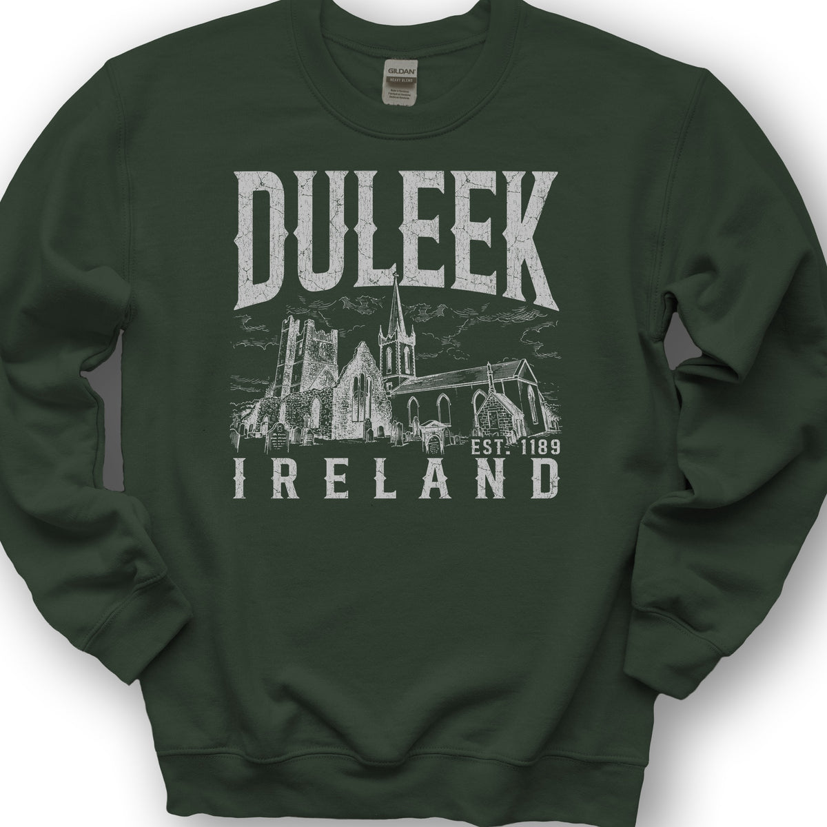 Duleek Ireland Sketch Sweatshirt - Forest Green