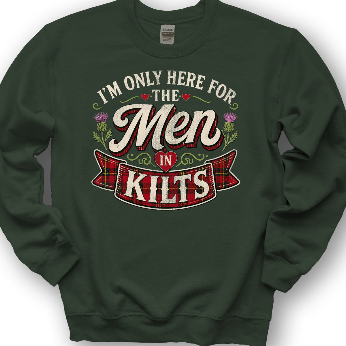Men In Kilts Sweatshirt - Forest Green