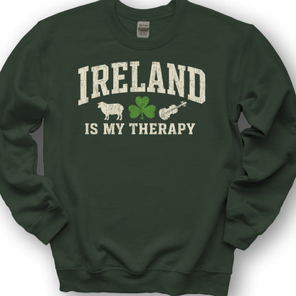 Ireland Is My Therapy Sweatshirt - Forest Green