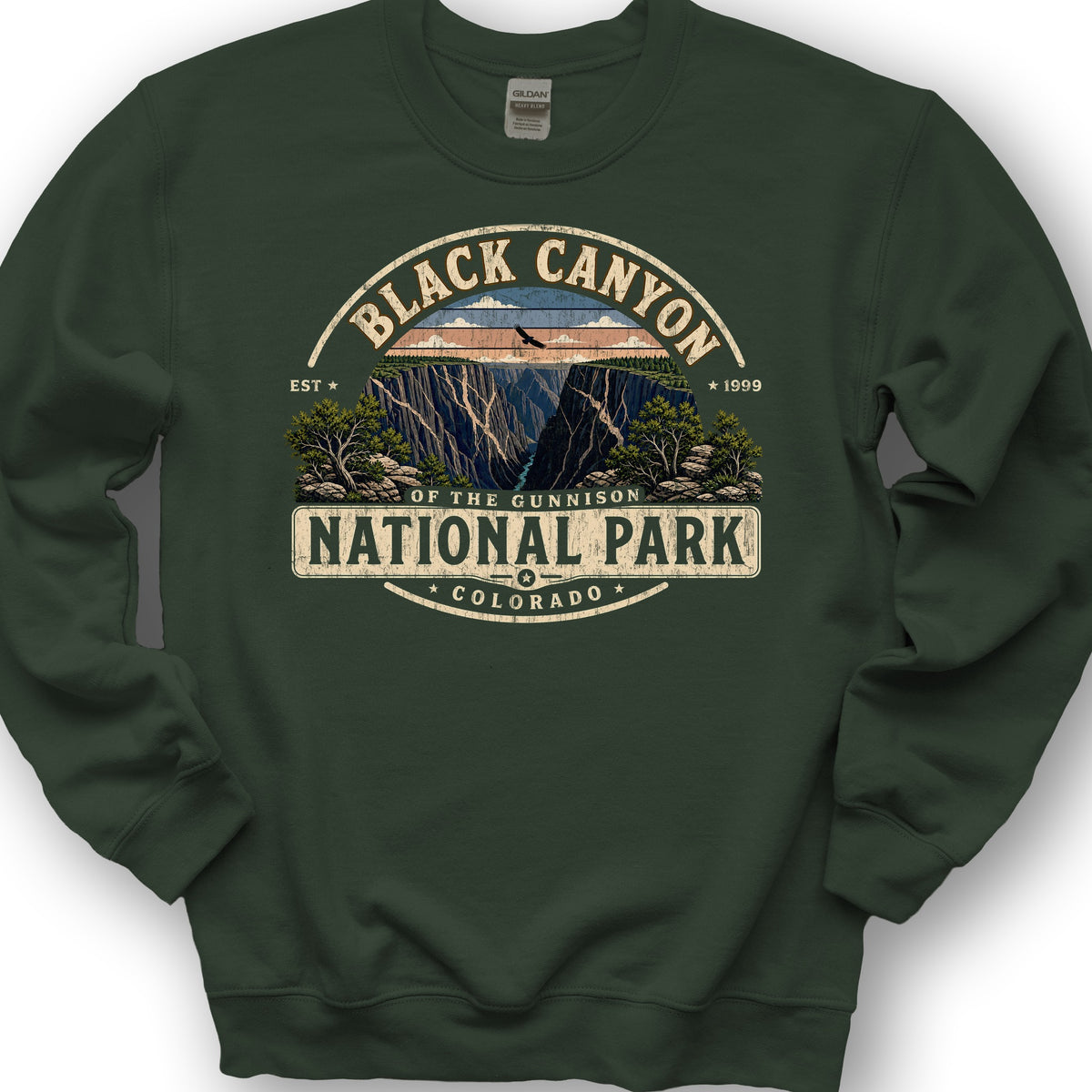 Black Canyon Medallion Sweatshirt - Forest Green