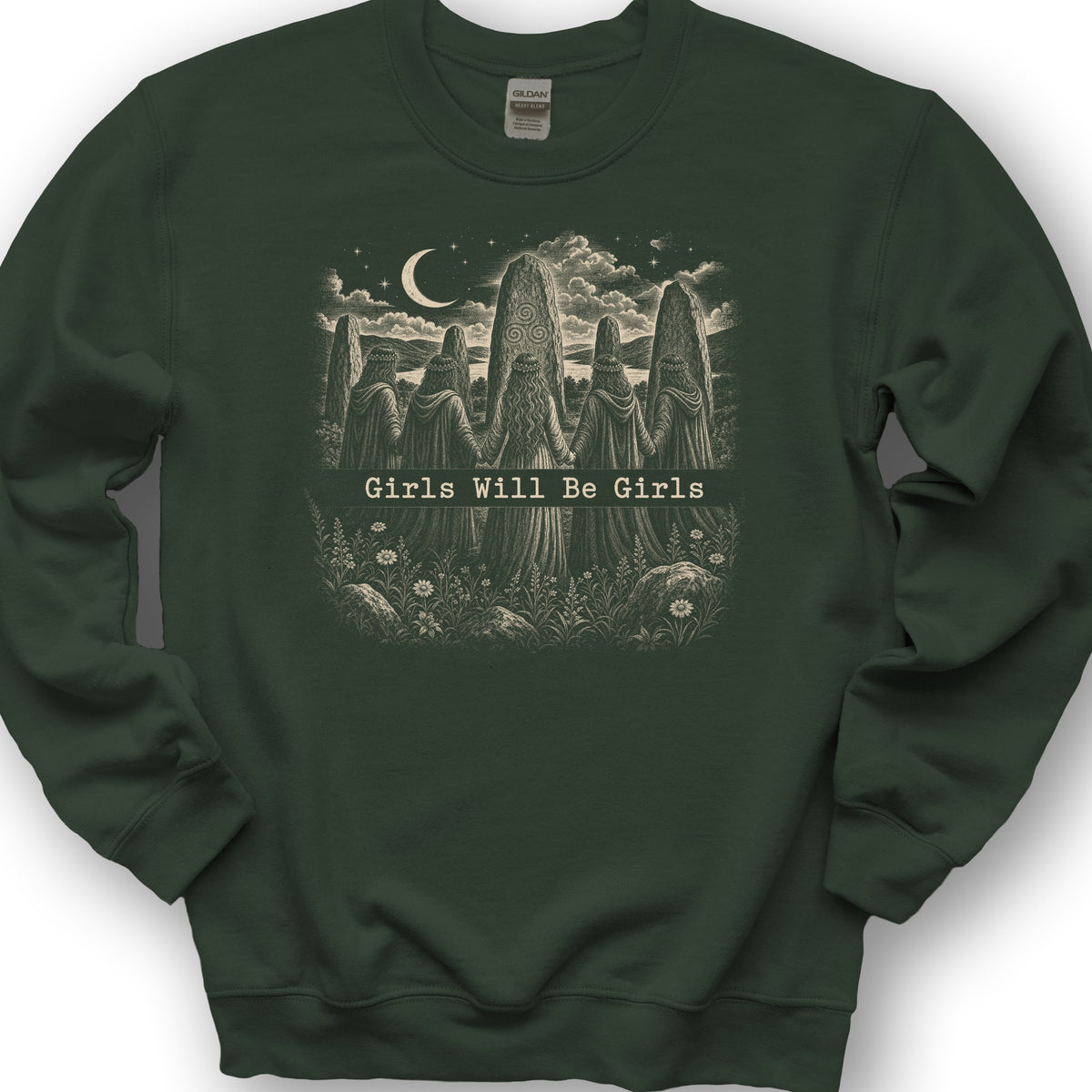 Girls Druids Sweatshirt - Forest Green