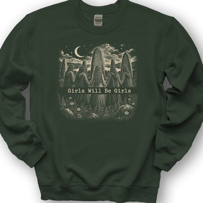 Girls Druids Sweatshirt - Forest Green