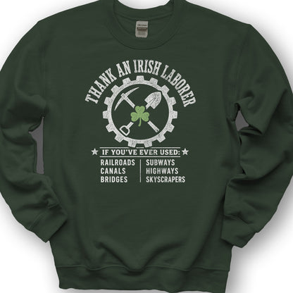 Irish Laborer Sweatshirt - Forest Green