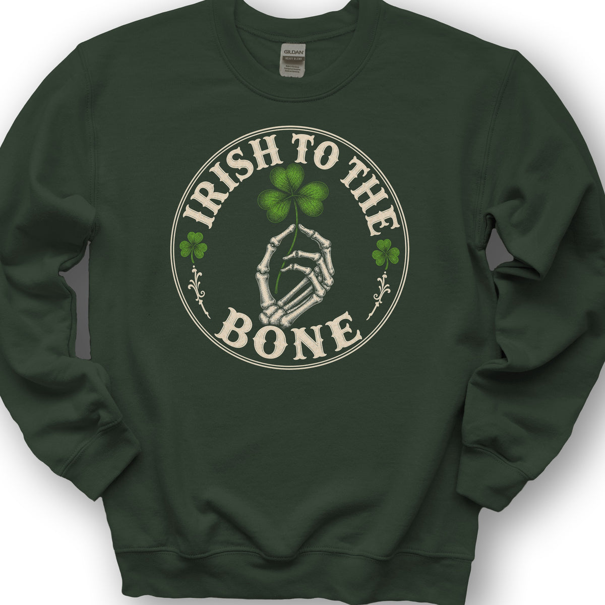 Irish Bone Hand Sweatshirt - Forest Green