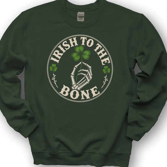 Irish Bone Hand Sweatshirt - Forest Green
